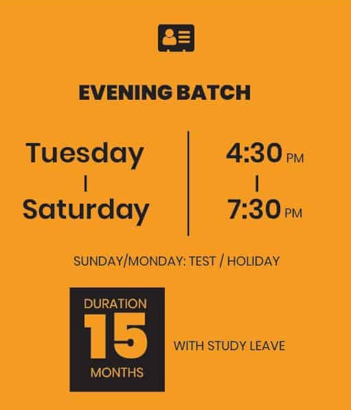 Chinmaya IAS Academy evening batch timings