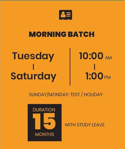 Chinmaya IAS Academy morning batch timings